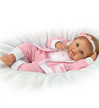 Load image into Gallery viewer, The Ashton - Drake Galleries I Sure Do Love Ewe Lifelike So Truly Real® Baby Girl Doll Magnetic Pacifier Weighted Fully Poseable with Soft RealTouch® Vinyl Skin by Doll Artist Linda Murray 19&quot;-Inches
