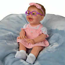 Load image into Gallery viewer, The Ashton-Drake Galleries Love at First Sight Baby Doll Realistic Lifelike Baby Girl Doll with Hand-Painted RealTouch® Vinyl Skin Hand-Rooted Hair Weighted Cloth Body and First Glasses Custom Ensemble by Victoria Jordan, by Ping Lau 20&quot;
