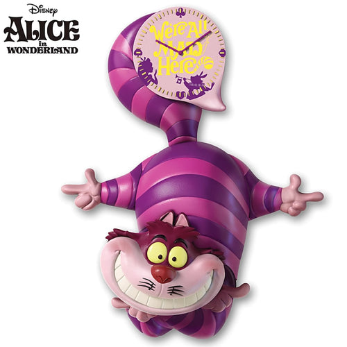 Disney Alice in Wonderland Cheshire Cat Motion Cuckoo Clock from The Bradford Exchange 14-inches - RCE Global Solutions