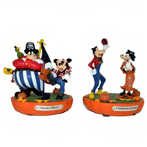 The Bradford Exchange 2-Pack A Halloween Greetings & Treats Ahoy from Disney Spooktacular Halloween Lighted Figurine Collection Issue #4 Handcrafted Hand-painted Characters 3-1/4-inches - RCE Global Solutions