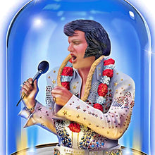 Load image into Gallery viewer, The Bradford Exchange Timeless Legend Sculpture Collection Issue #1: ALOHA Elvis Presley Handcrafted Glass Dome Sculpture in Bejeweled Jumpsuit with Illuminating Base 7-inches - RCE Global Solutions

