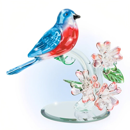 The Bradford Exchange Blue Beauty Bird Nature’s Sparkling Songbirds Crystal Collection  Issue  #3 Sculpture 6-inches - RCE Global Solutions