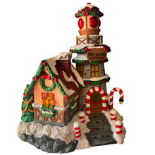 Load image into Gallery viewer, The Bradford Exchange Rudolph The Red-Nosed Reindeer Village Collection Issue #61 Lighthouse Christmas Village Display Illuminated Lighted Holiday Decor Hand Painted Sculpture 8.75-Inches
