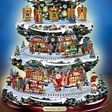 Load image into Gallery viewer, The Bradford Exchange Christkindlmarket Tabletop Christmas Tree With Lights Music and Motion Limited Edition Hand-painted 16-inches - RCE Global Solutions
