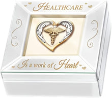 Load image into Gallery viewer, The Bradford Exchange Healthcare is A Work of Heart Handcrafted Mirrored Music Box Plays Melody Always in My Heart 4-inches - RCE Global Solutions
