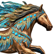 Load image into Gallery viewer, The Bradford Exchange Spirit of Freedom Bronzed Horse Sculpture Handcrafted Bronze-Effect Resin Collectible 9-inches
