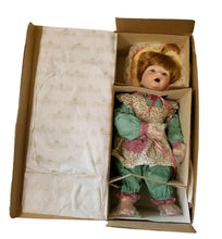 Load image into Gallery viewer, The Ashton-Drake Galleries Patchwork of Love Collection Warmth of The Hearth Baby Collectible Doll with Blanket Issue #1 Exquisite Details by Collectible Doll Artist Julie Good-Kuriger 12-Inches

