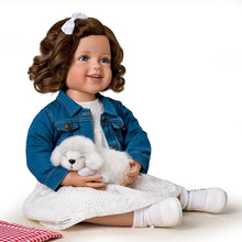 Load image into Gallery viewer, The Ashton-Drake Galleries My New Best Friend Hold That Pose! Child Doll And Plush Puppy Set by Ping Lau 24-inches - RCE Global Solutions
