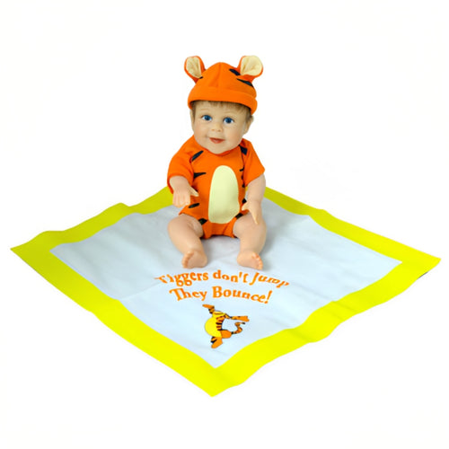 The Ashton-Drake Galleries Tiggers Don't Jump They Bounce Upside Down Baby Doll from the Live Laugh and Love With Pooh Collection Issue #2 Crafted by the Talented Artist Sherry Rawn 5-inches - RCE Global Solutions