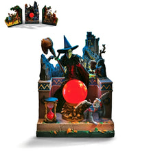 Load image into Gallery viewer, The Bradford Exchange The Wizard Of Oz Illuminated Sculptural Bookend Collection Issue #2 Enter the WITCH&#39;S Castle Handcrafted &amp; Hand-Painted Resin Display Piece 4.25-inches
