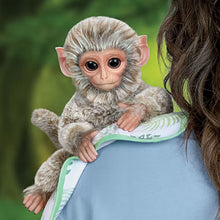 Load image into Gallery viewer, The Ashton-Drake Galleries Pilo Lifelike Baby Borneo Macaque Monkey Doll with Blanket So Truly Real RealTouch Vinyl Hand-Painted Features Mohair and Faux Fur Poseable Arms Legs and Tail 12-inches
