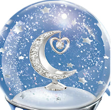 Load image into Gallery viewer, The Bradford Exchange Granddaughter, I Love You To The Moon Musical Glitter Globe Keepsake Plays &quot;Always in My Heart&quot; A Shimmering Tribute to Your Precious Star&quot; 5-Inches - RCE Global Solutions
