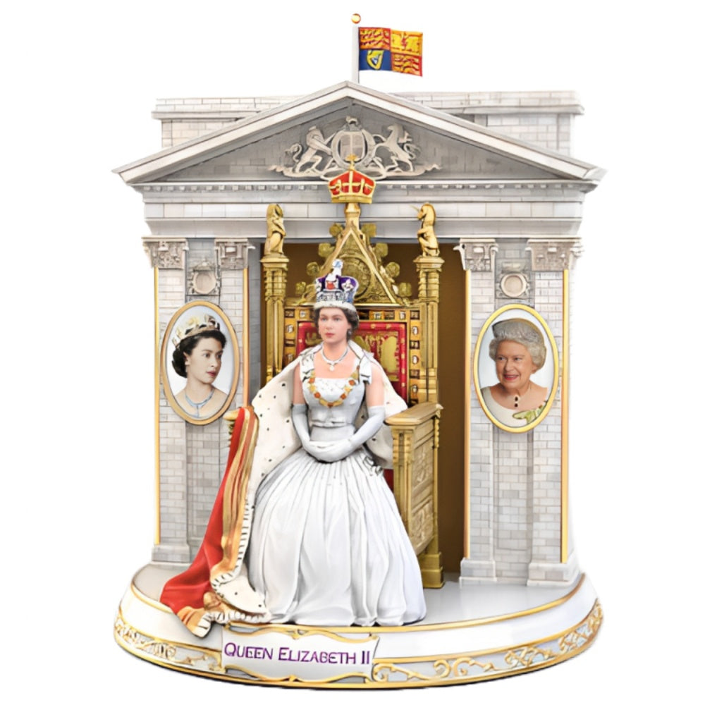 The Bradford Exchange Buckingham Palace Her Majesty Queen Elizabeth II Tabletop Sculpture 8.5-inches - RCE Global Solutions