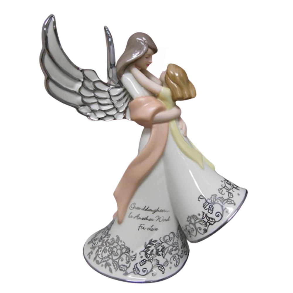 The Bradford Exchange Granddaughter is Another Word for Love Musical Angel Figurine Heirloom Porcelain® Musical Figurine Issue #2 Plays 