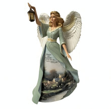 Load image into Gallery viewer, The Hamilton Collection Thomas Kinkade Angels of Lamplight Lane Figurine Collection Issue #2 Guiding Lights with LED Lights &amp; Canvas Gown 7-inches
