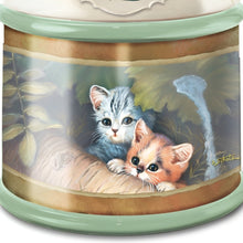 Load image into Gallery viewer, The Bradford Exchange Kitten Canister Tea Cozy Kittens Canister Collection Issue #1 by Jurgen Scholz 10 to 11.73-inches - RCE Global Solutions
