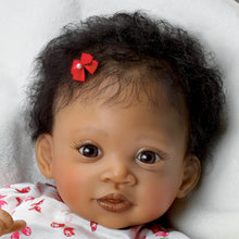 Load image into Gallery viewer, The Ashton-Drake Galleries Sweet Butterfly Kisses Lifelike So Truly Real® Touch Activated African American Black Baby Girl Doll That Coos At The Tickle Of Her Cheek by Artist Waltraud Hanl 19&quot;-Inches - RCE Global Solutions
