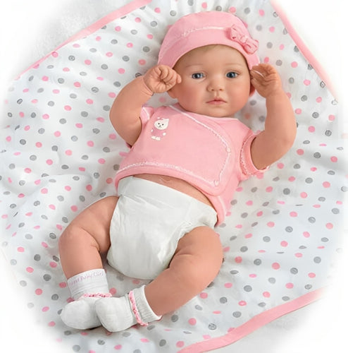 The Ashton-Drake Galleries A Little One to Love Sweet Baby Girl Doll and Blanket Lifelike So Truly Real® Anatomically Correct Weighted Poseable with Soft RealTouch® Vinyl Skin by Ping Lau 16