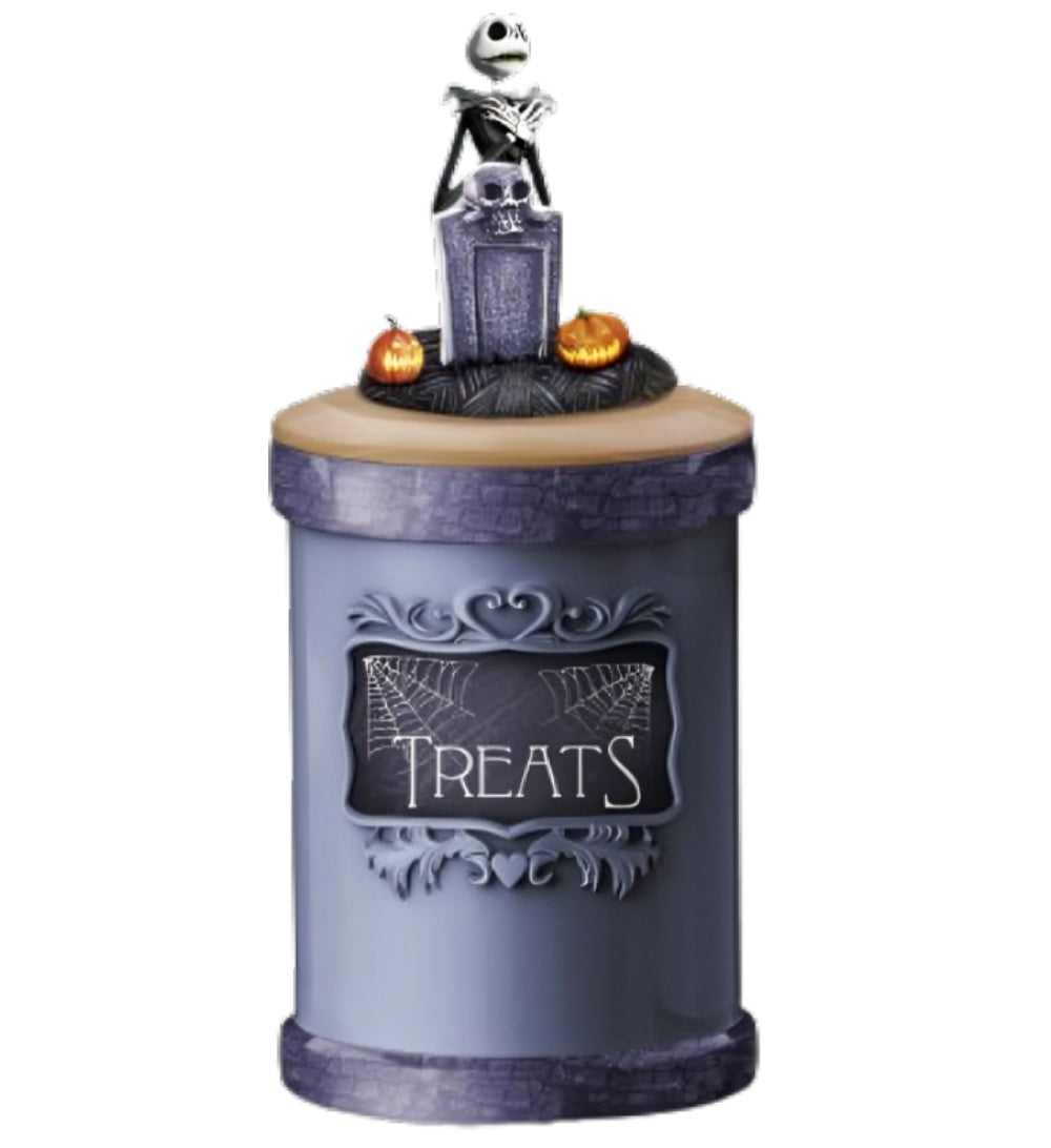 The Bradford Exchange Disney Tim Burton's The Nightmare Before Christmas Canister Collection Issue #4: Jack Skellington Hand-painted Handcrafted with Spooky Embellishments 11-inches