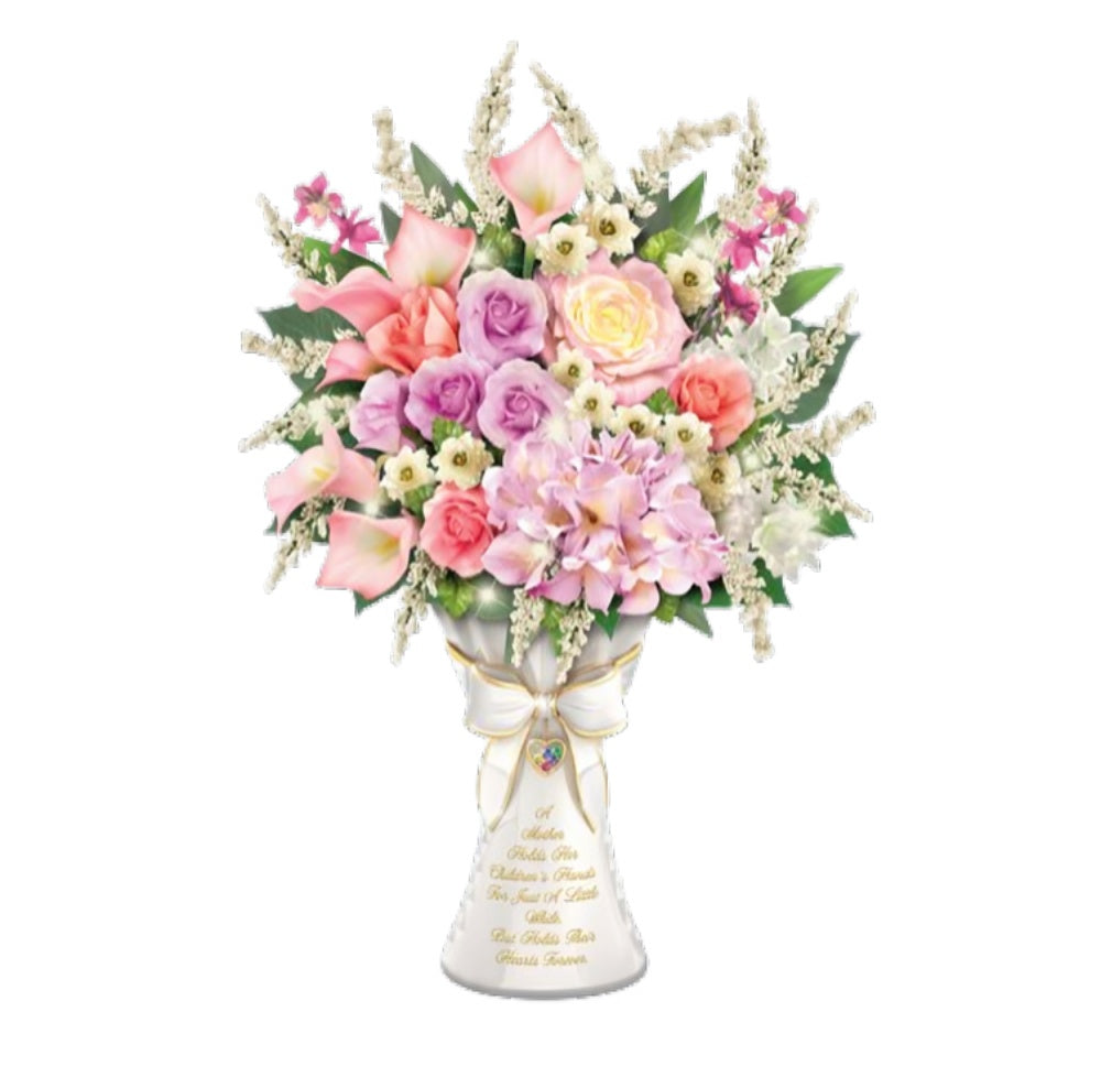 The Bradford Exchange A Mother’s Love Bouquet of Flowers: Always in Bloom Masterpiece with Lights and Sentiment 14-Inches - RCE Global Solutions