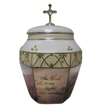 Load image into Gallery viewer, The Bradford Exchange Light of Peace Daily Devotions Heirloom Porcelain Musical Prayer Box Collection with Swarovski Crystals and Amazing Grace Melody Issue #3 by Thomas Kinkade 5.25-inches - RCE Global Solutions
