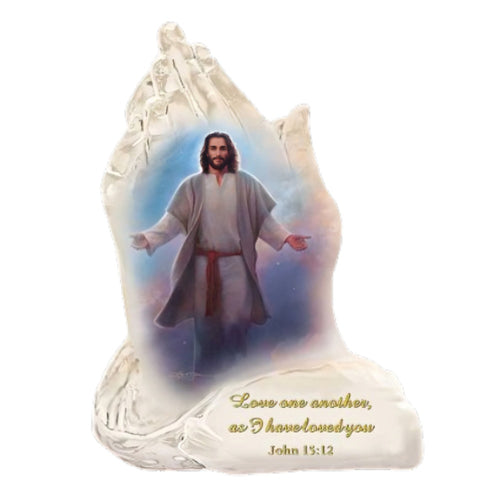 The Bradford Exchange Love One Another Issue #18 Praying Hands Religious Art Collectible Figurine with Art by Greg Olsen 6-inches - RCE Global Solutions