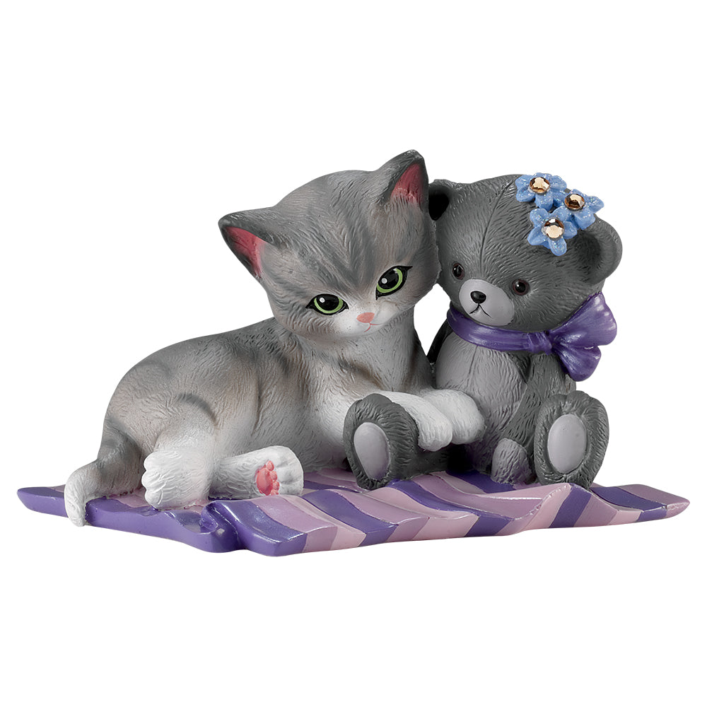 The Hamilton Collection Always By Your Side from Treasures of a Love Never Forgotten Issue #5 Kitten Figurine for Alzheimer's Awareness And Support 2.25-inches