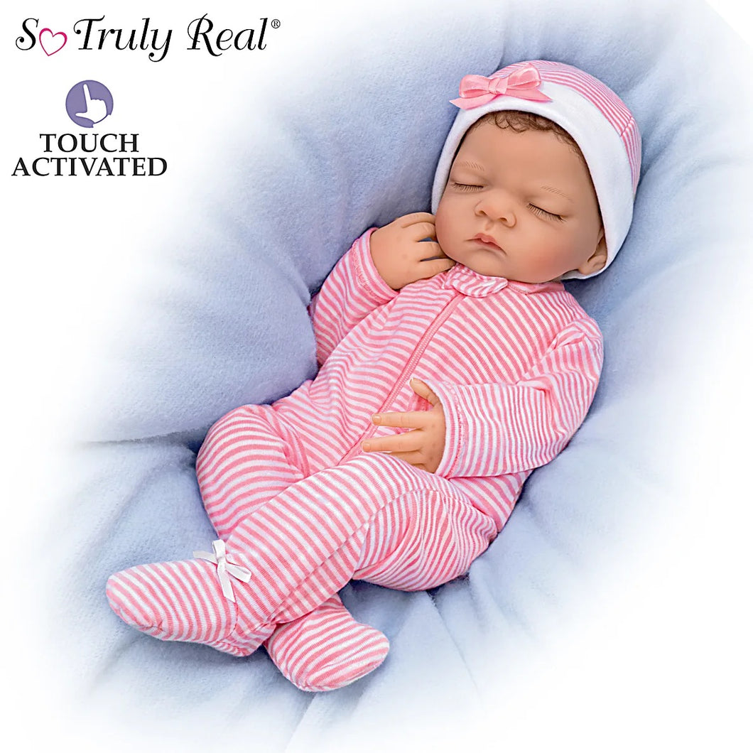 The Ashton-Drake Galleries So Truly Real Hazel's Warming Cuddles Realistic Baby Doll Feat, 2 Built-in Warming Pads That Heat Up at Touch of A Button 18.5-inches - RCE Global Solutions