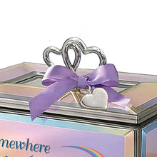 Load image into Gallery viewer, The Bradford Exchange ‘Somewhere Over the Rainbow’ Personalized Music Box – Engraved Name Heart Charm, Mirrored Glass Keepsake, Plays Song Melody
