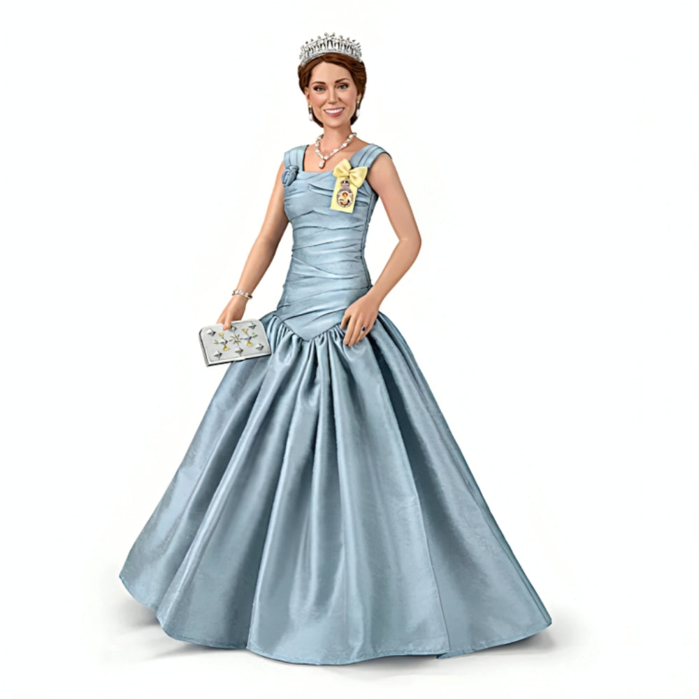 TThe Ashton-Drake Galleries Catherine Princess of Wales Portrait Doll Poseable Collectible Doll in Alexander McQueen Gown with Exquisite Detailing and Historic Jewelry Reproductions 15-inches - RCE Global Solutions