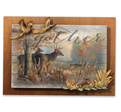 The Bradford Exchange Gather Woodland Inspirations Sculpted Wall Art Collection Issue #1 Handcrafted and Hand Painted by Greg Alexander 10-inches - RCE Global Solutions