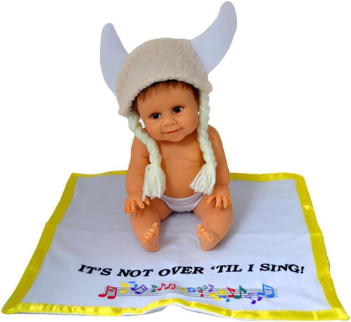 The Ashton-Drake Galleries Hats Off to You Baby Collection Issue #23: 'It's Not Over Until I Sing' Baby Resin Doll with Blanket by Sherry Rawn 5.5-Inches