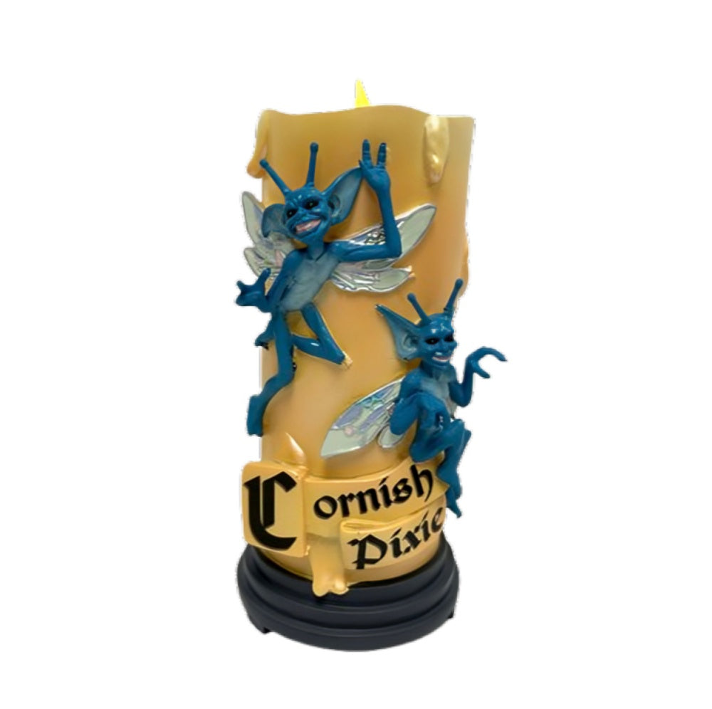 The Bradford Exchange HARRY POTTER™ HOGWARTS House Candle Collection Issue #12 'Cornish Pixie' Flameless LED Candle with Sculpted Design & Remote Control Collectible Home Décor 7-Inches
