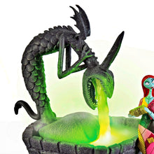 Load image into Gallery viewer, The Bradford Exchange Disney Tim Burton's The Nightmare Before Christmas Illuminated Foggy Fountain Sculpture 9-inches
