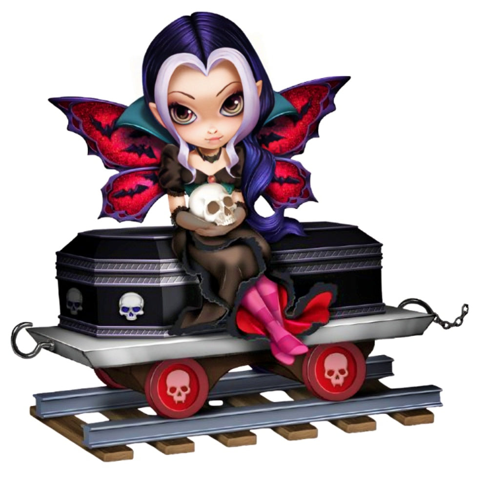 The Hamilton Collection All Aboard the Halloween Express Figurine Collection Issue #2 Fang-ciful Elegance Fairy in Frankenstein Bride Costume Handcrafted Resin by Jasmine Becket-Griffith 4.25-Inches