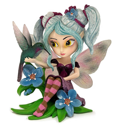 The Hamilton Collection Whispering Hopeful Spirits Issue #3 from Whispering Wings of Enchantment Figurine Collection with Hummingbird Companion Fairy by Jasmine Becket-Griffith 4-inches