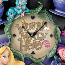 Load image into Gallery viewer, The Bradford Exchange Disney Alice in Wonderland Mad Hatter Musical Cuckoo Wall Clock Illuminates Fully Sculpted Characters Plays Song I&#39;m Late 22&quot;-Inches - RCE Global Solutions
