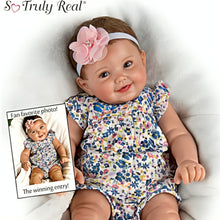 Load image into Gallery viewer, The Ashton-Drake Galleries Such A Doll Photo Contest Collection Issue #11: Harmony Collectible Baby Doll Handcrafted Lifelike with RealTouch® Vinyl and Hand-Rooted Hair by Ping Lau 18-inches
