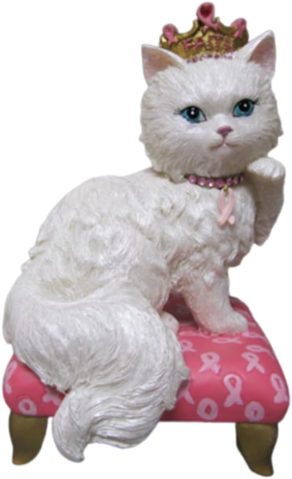 The Hamilton Collection Furry Special Faith Cat Breast Cancer Awareness