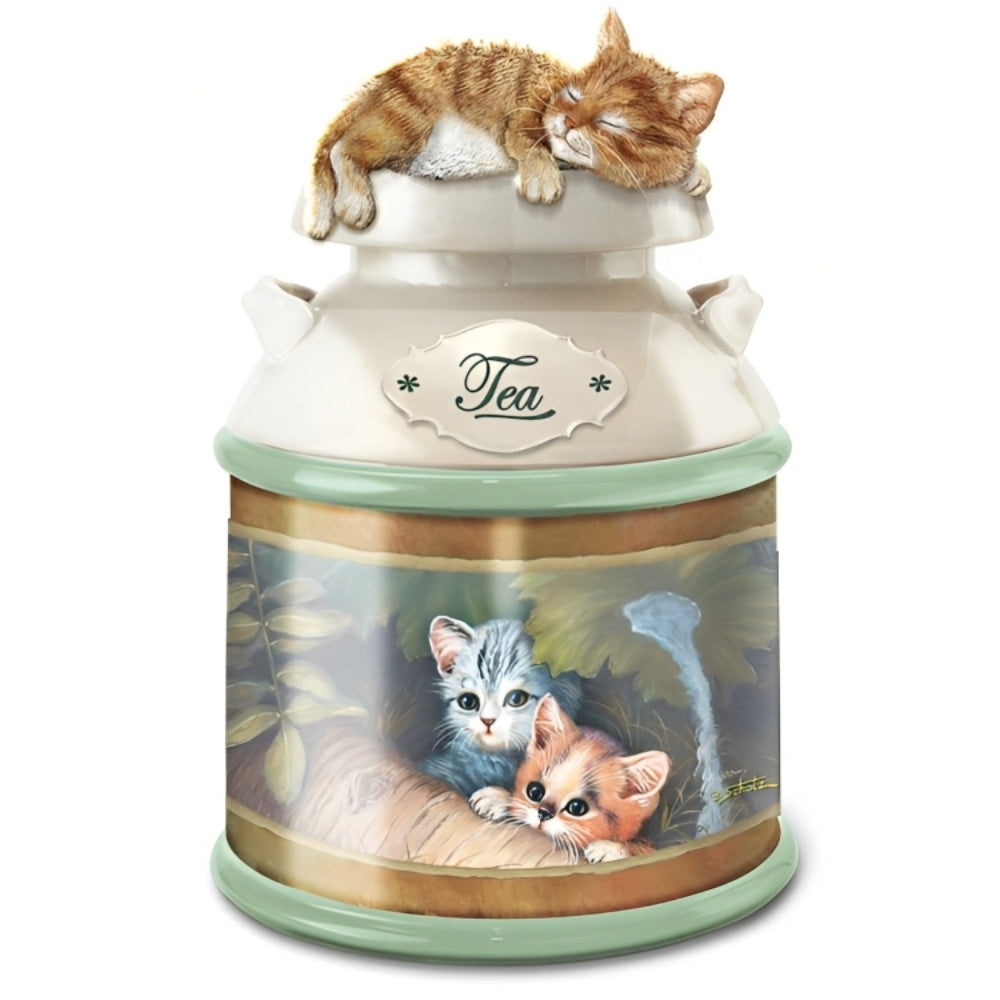 The Bradford Exchange Kitten Canister Tea Cozy Kittens Canister Collection Issue #1 by Jurgen Scholz 10 to 11.73-inches - RCE Global Solutions