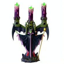 Load image into Gallery viewer, The Bradford Exchange Disney Villains Illuminated Flameless Candelabra Collection Issue #1: Maleficent Candelabra Handcrafted and Hand-painted with LED Lights Like Real Flames Candle Halloween Decor 10-inches
