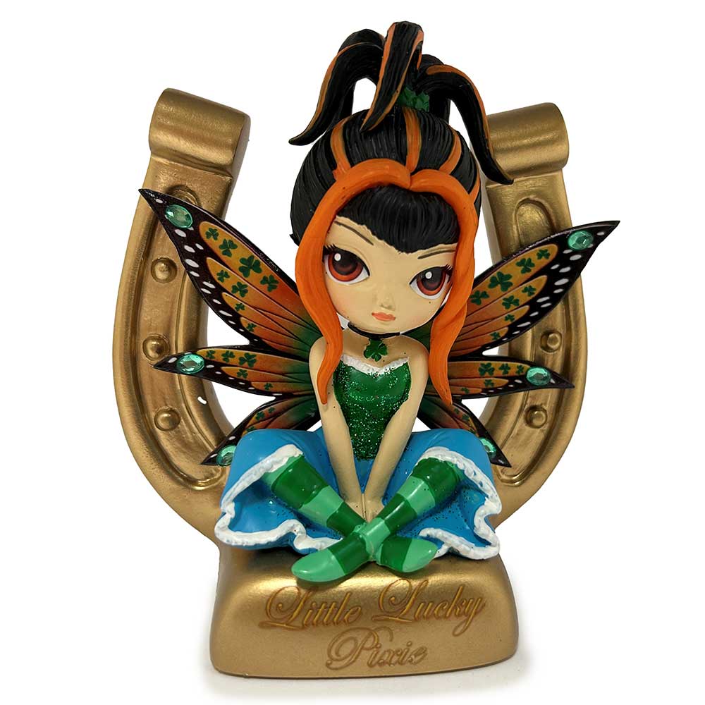 The Hamilton Collection Lucky Little Pixie Issue #5 from The A Fairy Lucky Irish Figurine Collection by Jasmine Becket-Griffith 6-inches - RCE Global Solutions