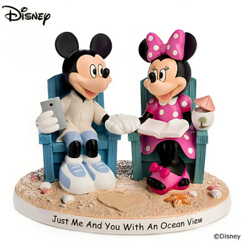 The Hamilton Collection Disney Just Me And You With An Ocean View Figurine Romantic Beach-Inspired Collectible Featuring Mickey and Minnie Mouse Handcrafted in Artist's Resin 5-inches - RCE Global Solutions