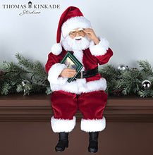 Load image into Gallery viewer, The Ashton-Drake Galleries The Night Before Christmas Storybook Santa Doll Speaking with Classic Recording Holiday Decoration by Thomas Kinkade 18-inches
