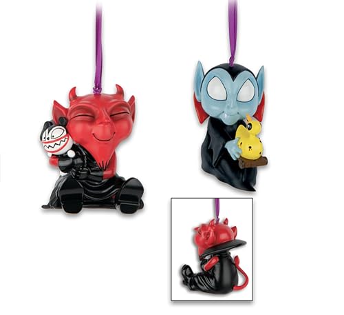 The Ashton-Drake Galleries Disney Tim Burton's Nightmare Before Christmas Merry Scary Tot Ornament Collection (Devil and Vampire) - RCE Global Solutions