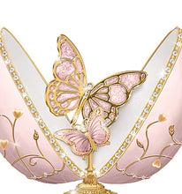 Load image into Gallery viewer, The Bradford Exchange Butterfly Music Box Collection Issue #2 Granddaughter, Wherever Life Takes You Porcelain Egg-Shaped Music Box Featuring 80 Hand-Set Jewels &amp; Adorned with 22K Gold-Plated Accents by Peter Carl Fabergé 18-inches
