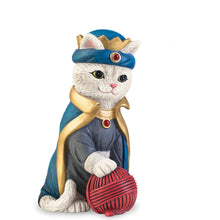 Load image into Gallery viewer, The Bradford Exchange King Yarn Issue #3 from The PURR-fect Christmas Pageant Nativity Cat Figurine Collection Handcrafted and Hand-painted 4.5-inches - RCE Global Solutions
