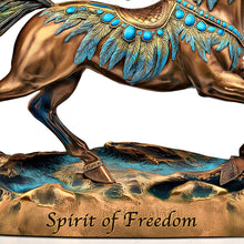 Load image into Gallery viewer, The Bradford Exchange Spirit of Freedom Bronzed Horse Sculpture Handcrafted Bronze-Effect Resin Collectible 9-inches
