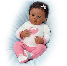Load image into Gallery viewer, The Ashton - Drake Galleries Jayla Lifelike So Truly Real® Interactive African American Black Baby Girl Doll that Breathes and Has Heartbeat with Soft RealTouch® Vinyl Skin by Doll Artist Linda Murray 19&quot;-Inches - RCE Global Solutions
