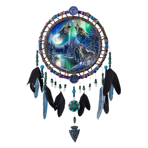 The Bradford Exchange Celestial Wildwood Illuminated Dreamcatchers Issue #3 from Aurora Borealis Wall Decor Collection by James Meger 9.5